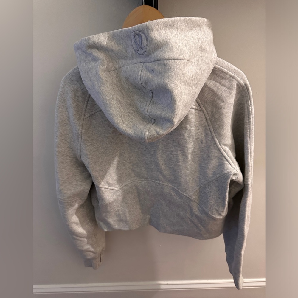 Lululemon oversized 1/4 zip scuba fleece hoodie in grey XS/S